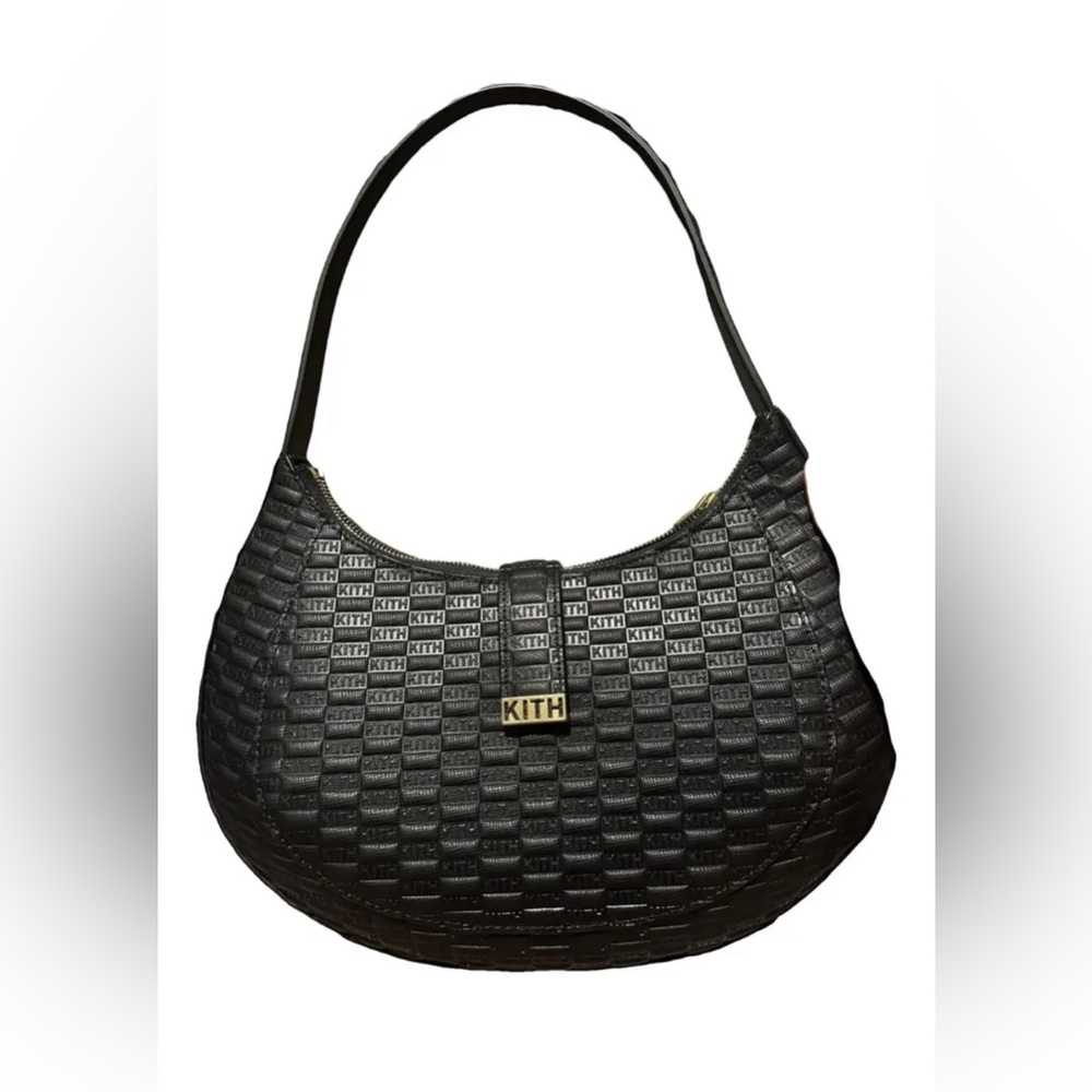 Kith SAFFIANO SADDLE BAG IN KITH MONOGRAM-BLACK.